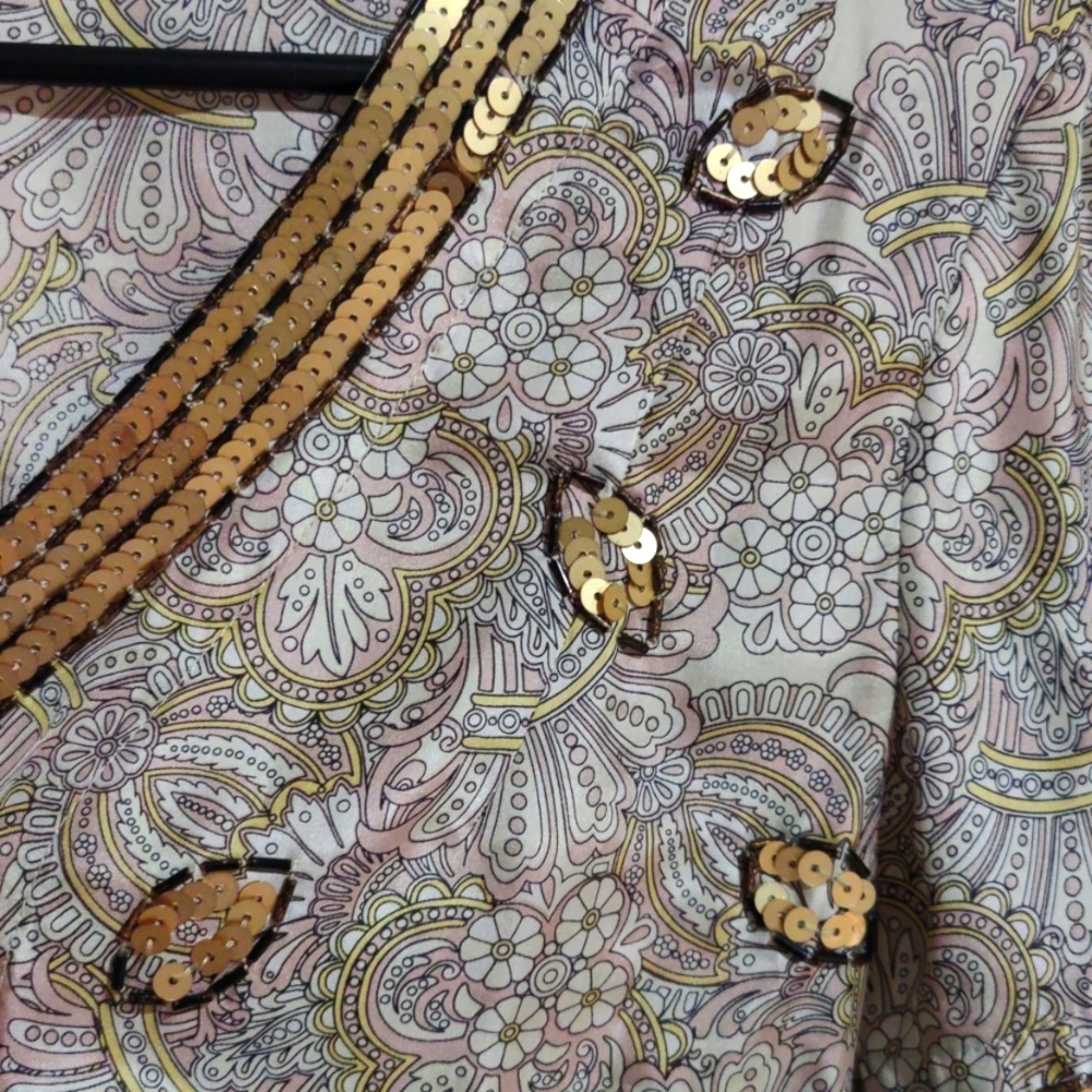 Short sequined blazer - Picture 4 of 4